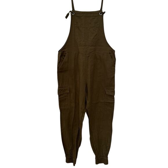 Garage Army Green Cotton Overalls with jogger cuffs size small - Picture 2 of 13